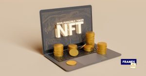 Digital Assets - Laptop with bitcoin and nft on it - Franek Tax Services